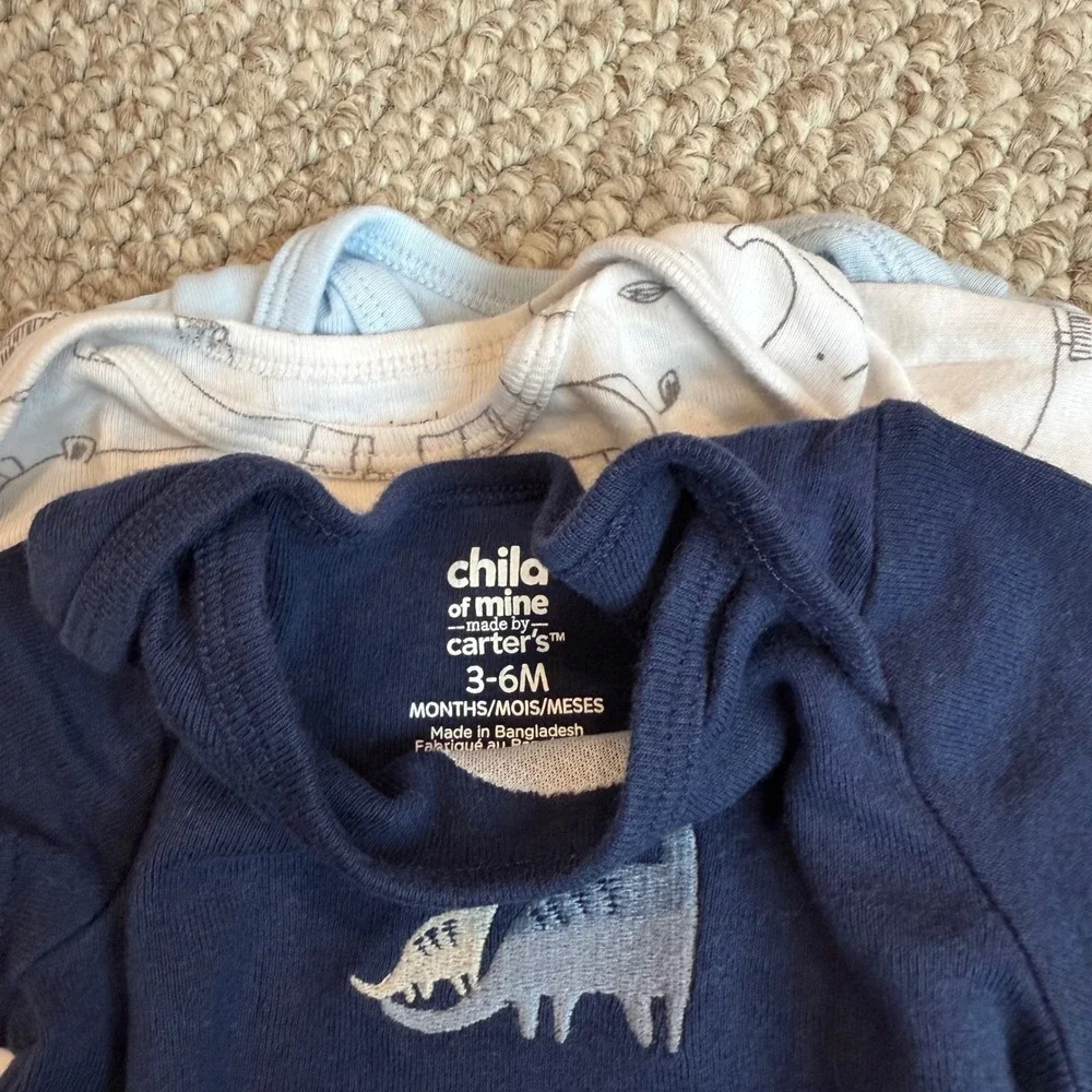 Baby Bodysuits Size 3-6M Wonder Nation‎ Carter's Child of Mine Lot Short Sleeve